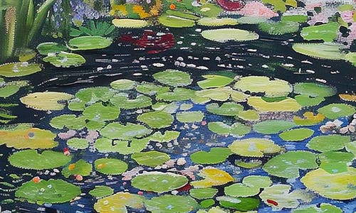 Wynwood Studio Impressionist Pond Canvas Wall Art In Green