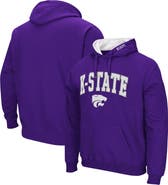 COLOSSEUM Men's Colosseum Purple Kansas State Wildcats Arch & Logo 3.0 Pullover Hoodie