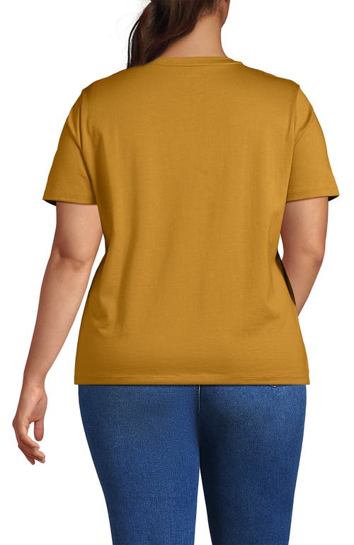 Lands' End Relaxed Supima Cotton Crew Neck T-shirt In Brown