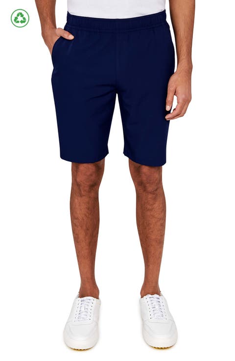 Regular Fit Solid Recycled Performance Drawstring Golf Shorts