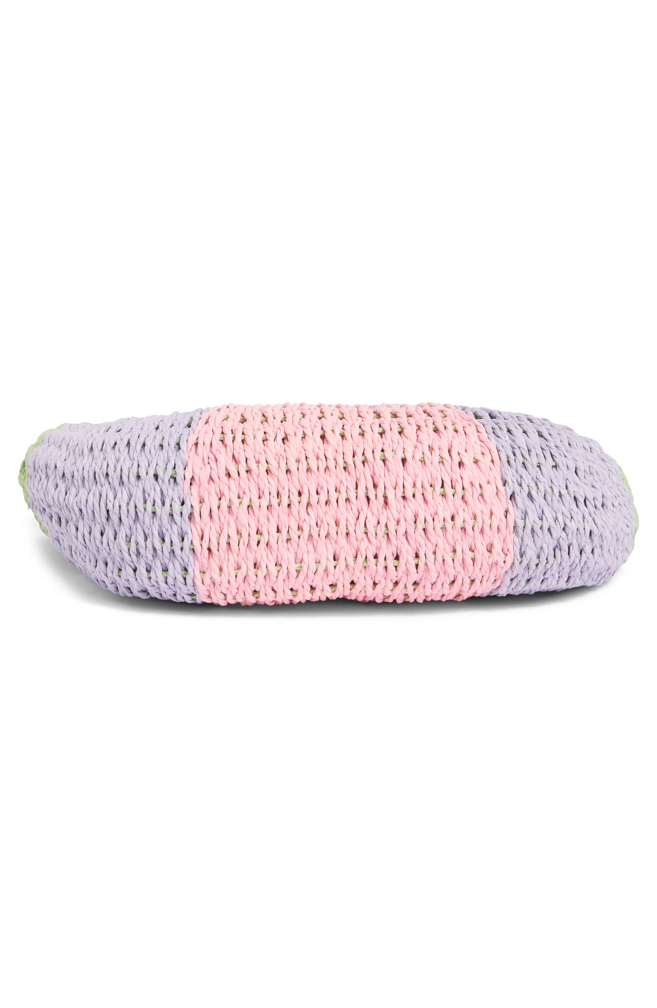 ALESSIA BIANCHI East/West Straw Tote, Alternate, color, Lilac Multi