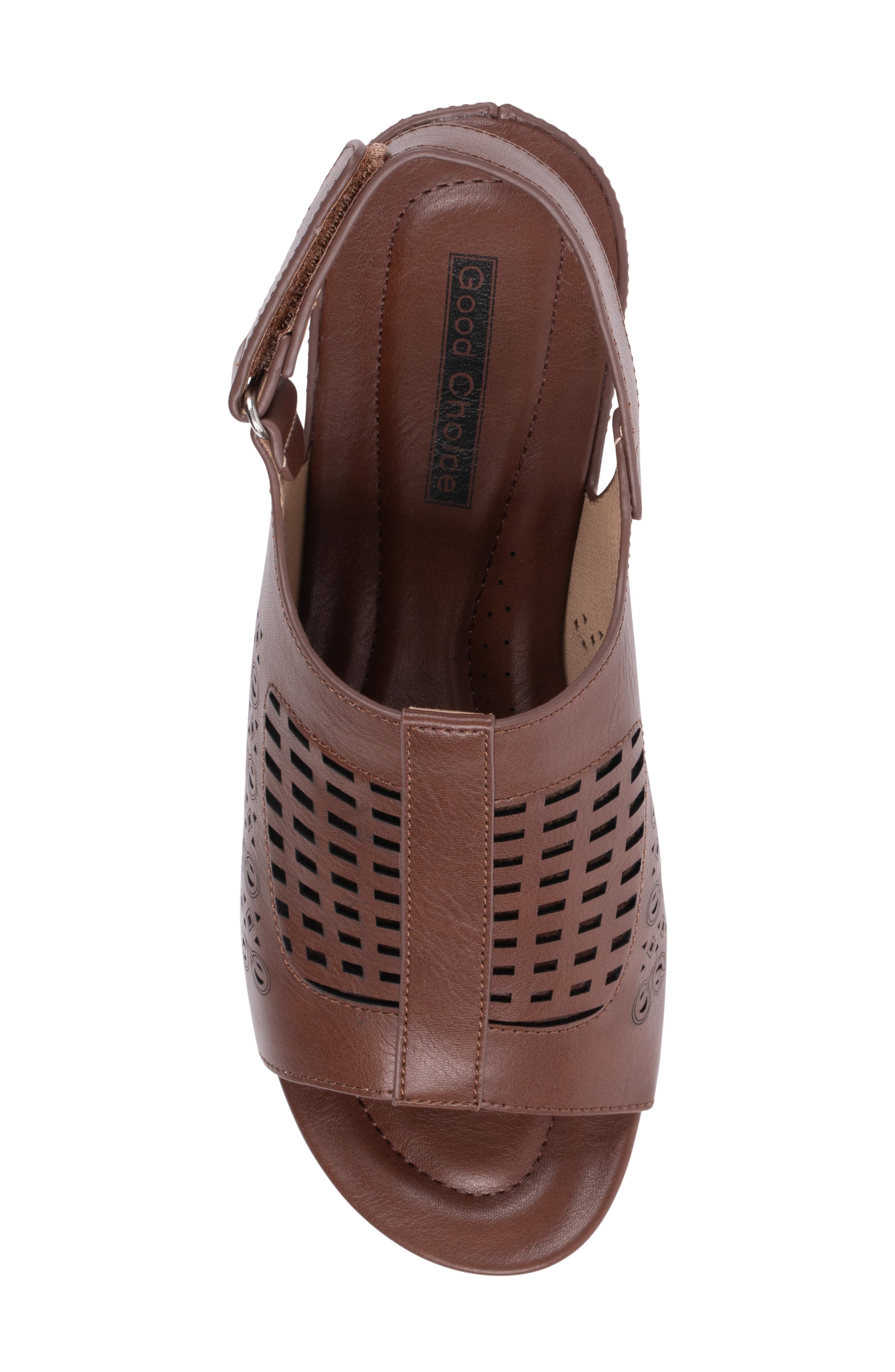 Mahina Wedge Sandal, Alternate, color, BROWN