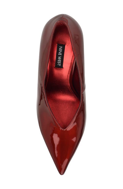 Nine West Lorela Pointed Toe Pump In Burgundy