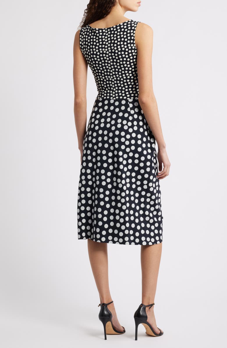 Chiara Boni La Petite Robe Gekan Polka Dot Sheath Dress, Alternate, color, Bette Small Black