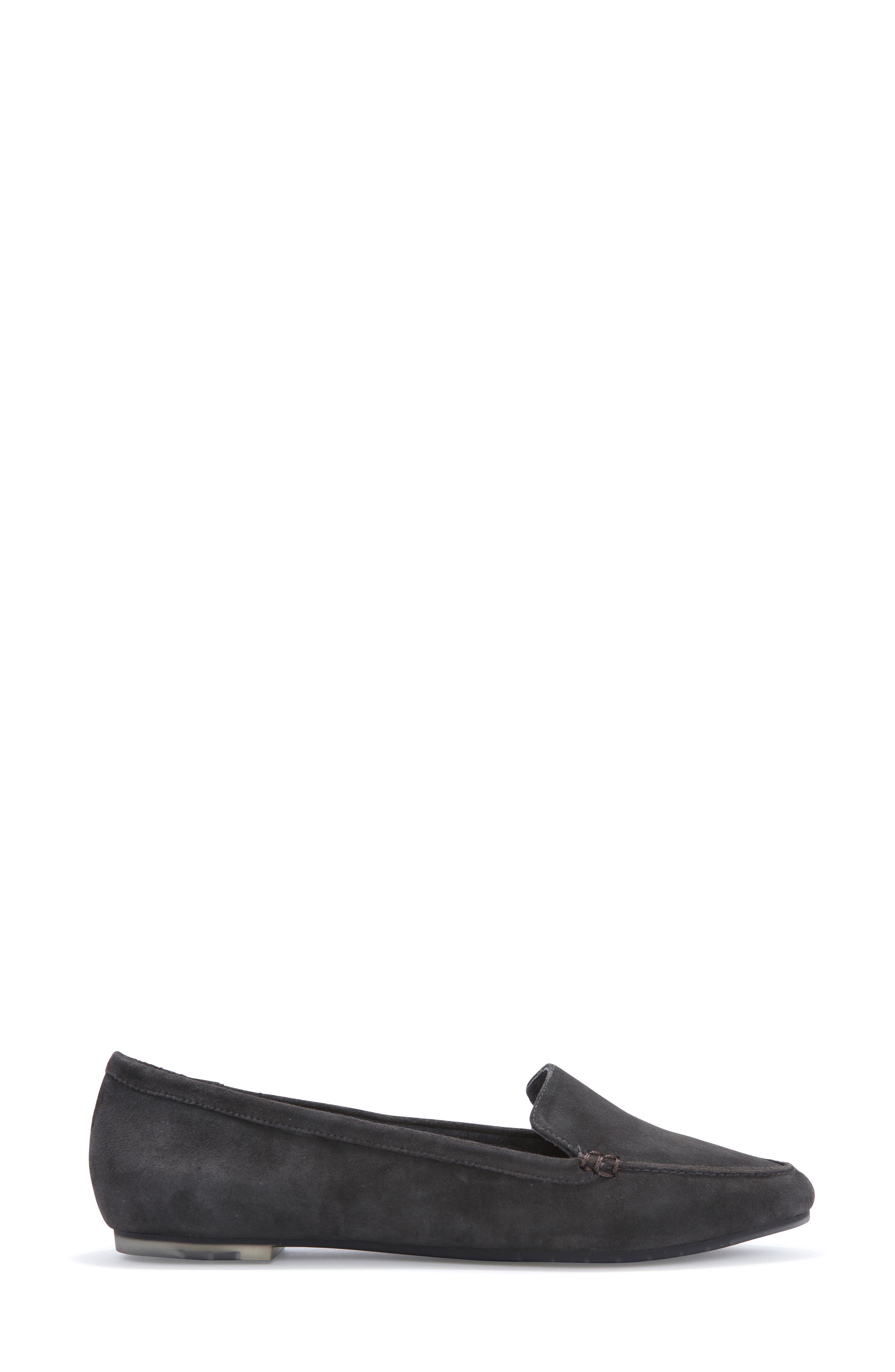 Audra Loafer Flat, Alternate, color, DARK GREY SUEDE