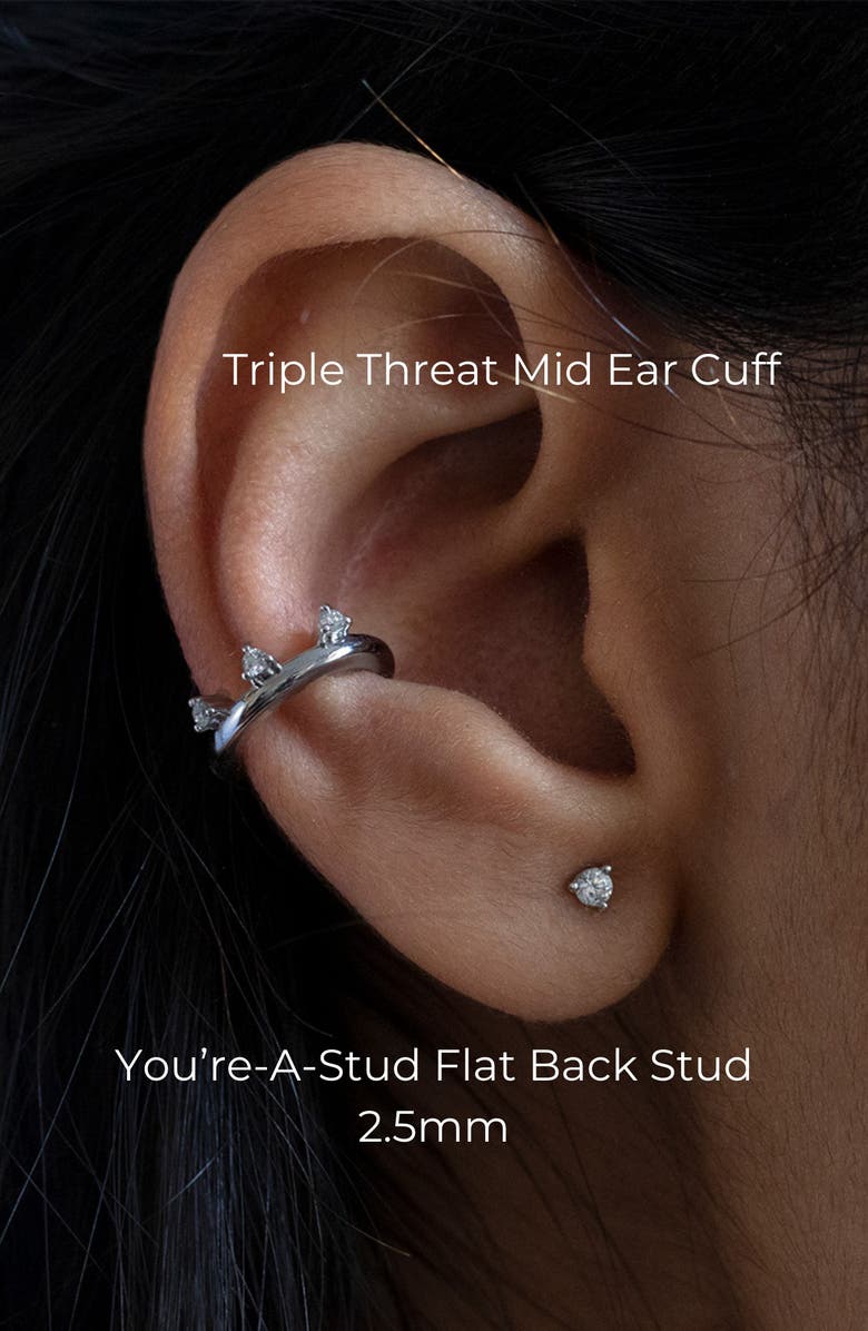 Seed2Stone Triple-Threat Ear Cuff, Alternate, color, Silver
