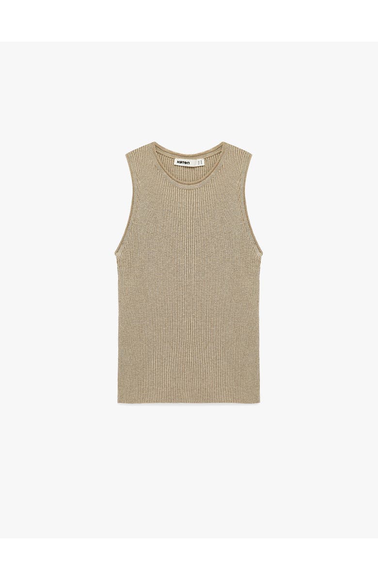 ZDNU 81041892 Ribbed Sleeveless Knit Top, Alternate, color, Beige