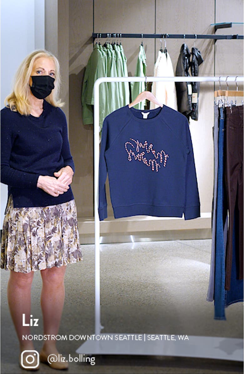 Merry Merry Embroidered Sweatshirt, sales video thumbnail