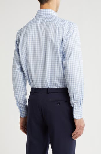 Traditional Fit Premium Non-Iron Plaid Cotton Dress Shirt