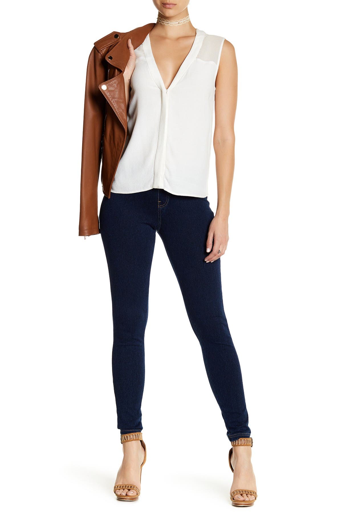Denim Leggings - image 5