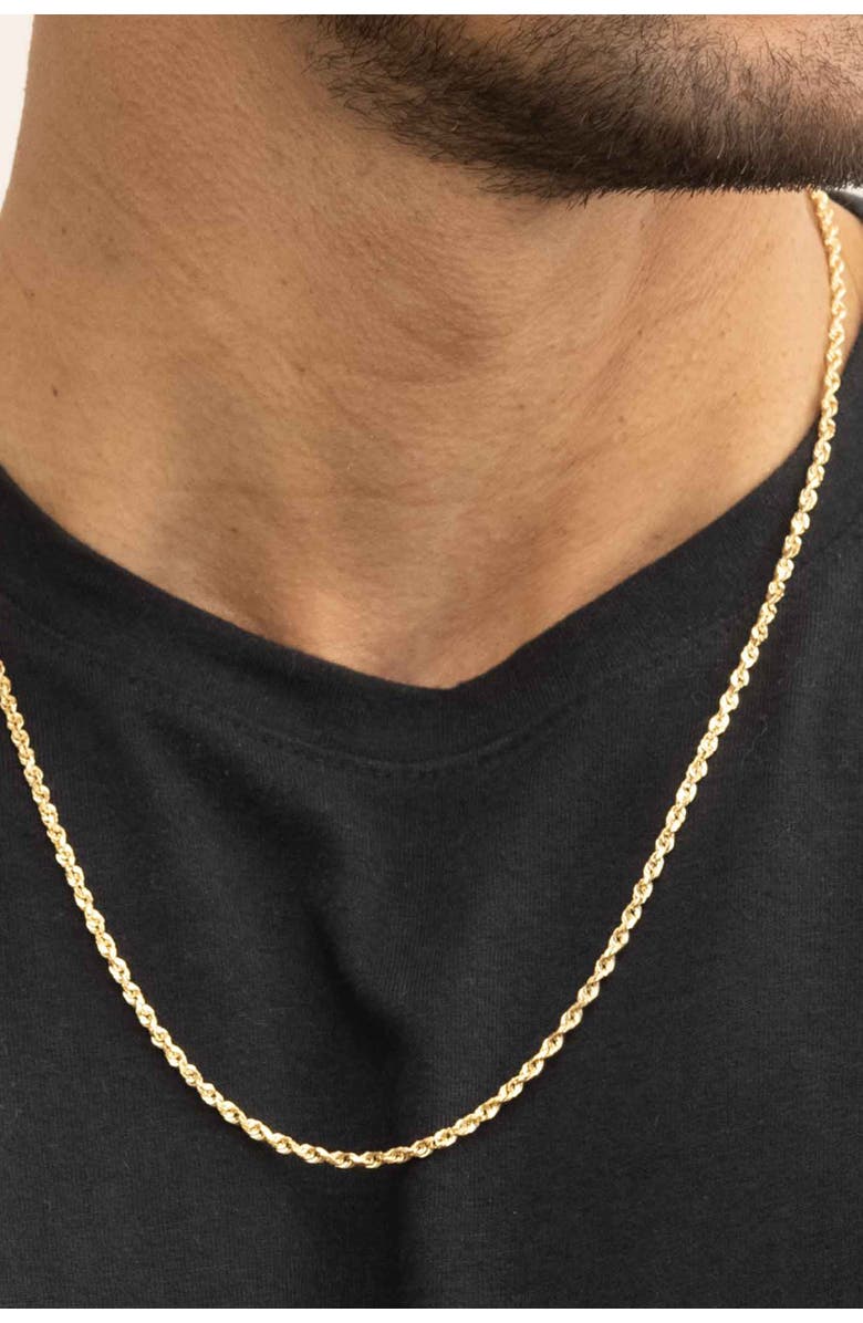 Oradina Men's Titan Rope Bold Chain in 14K Gold, Alternate, color, Yellow Gold