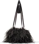 Frances Valentine Pouf Faux Feather Satin Bag