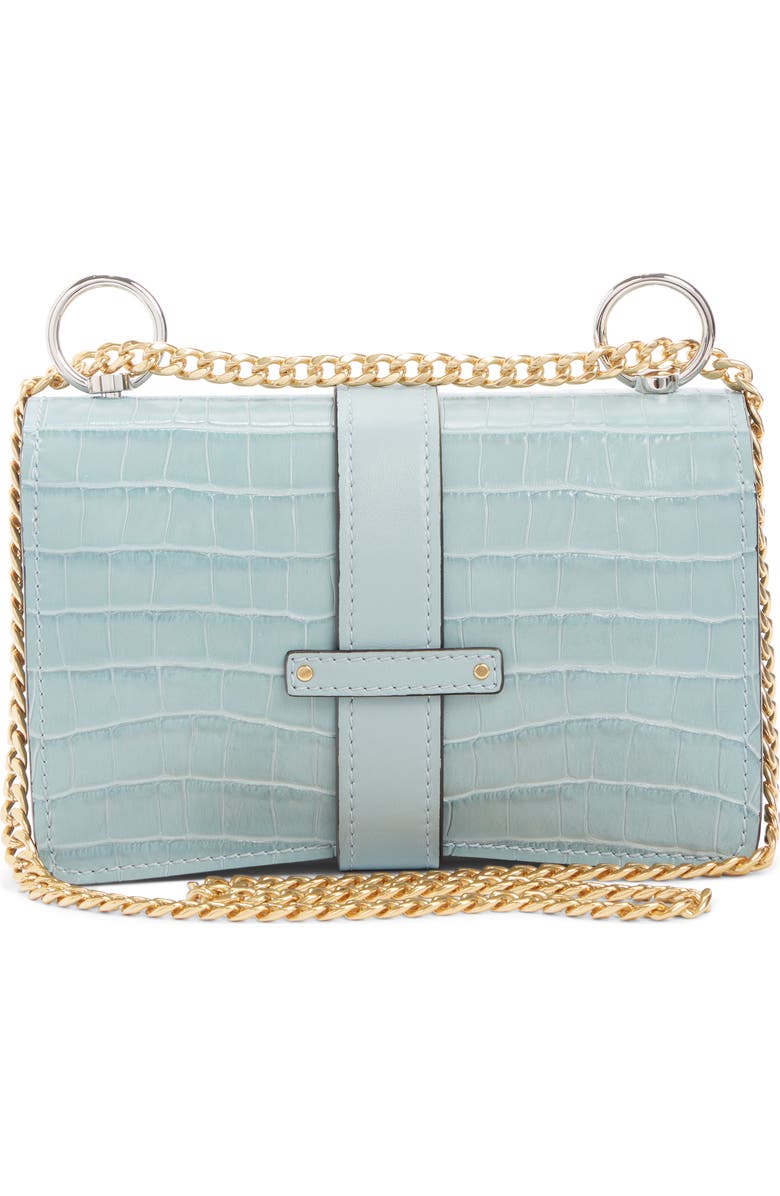 Chloé Aby Small Croc Embossed Shoulder Bag, Alternate, color,