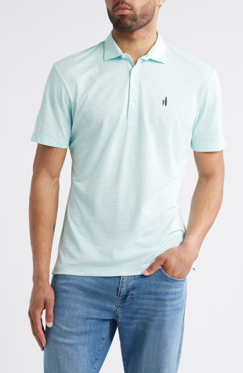 Johnnie-o Dru Stripe Performance Polo In Blue