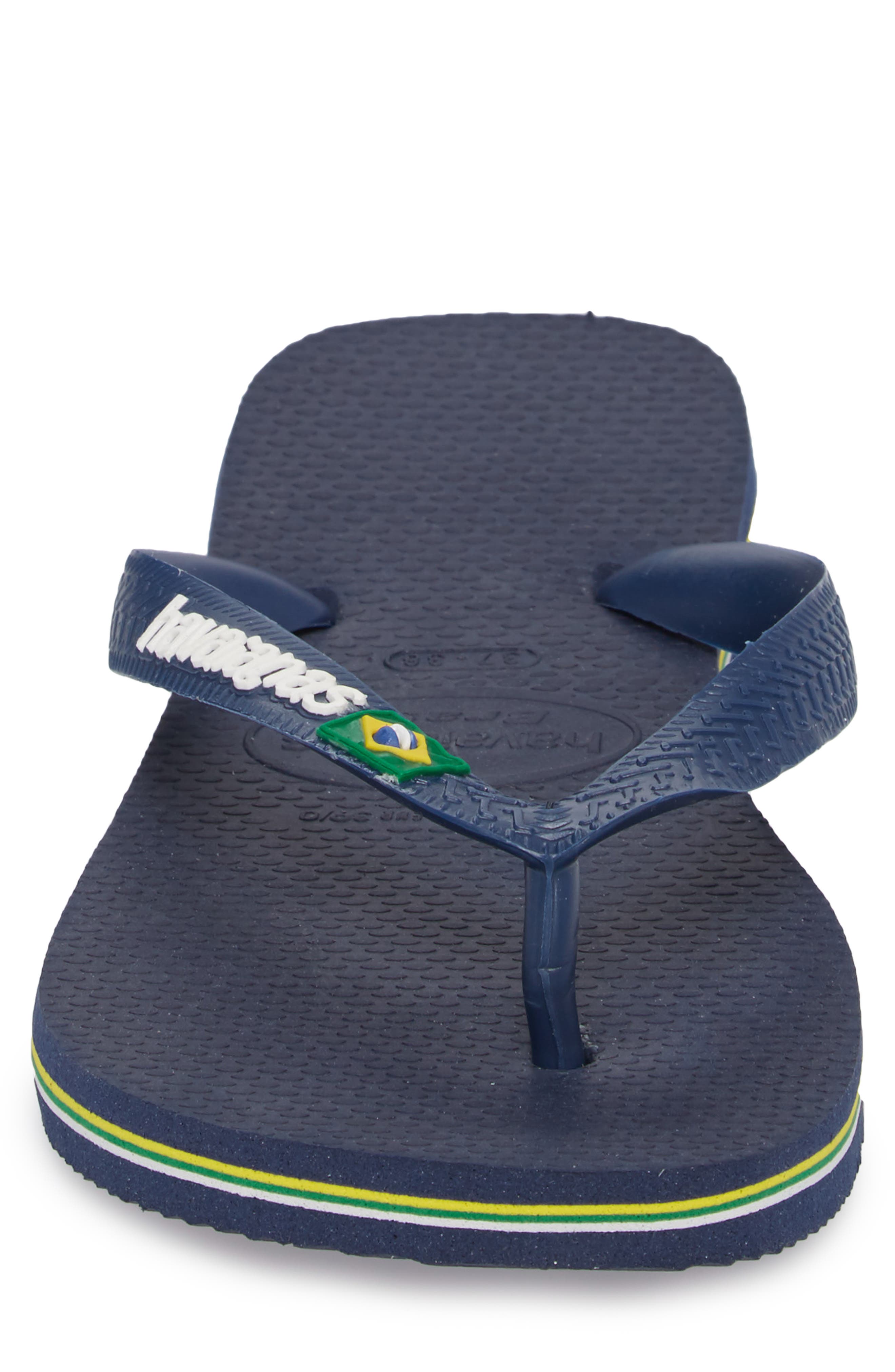 Brazil Logo Flip Flop, Alternate, color, NAVY BLUE