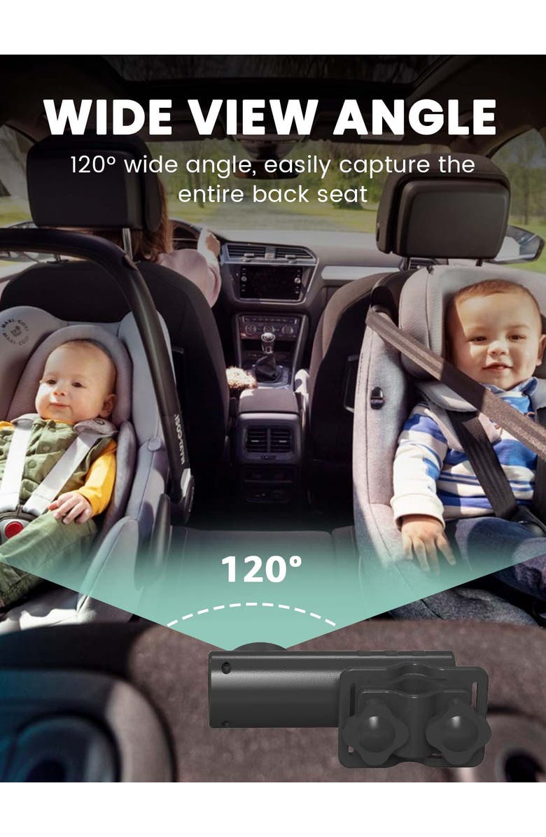 GROWNSY Baby car camera, Alternate, color, Black