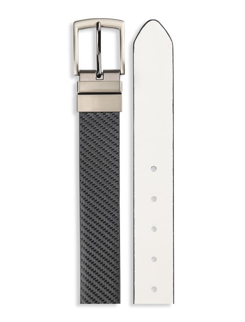 Synrgy By Dxl Big & Tall Reversible Stretch Belt In Black White