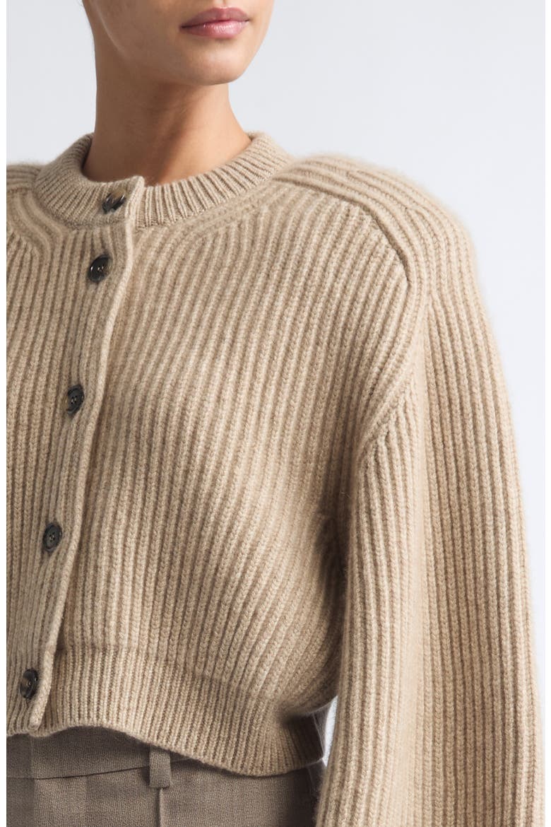 The Cadogan Cropped Cashmere Cardigan, Alternate, color, OATMEAL
