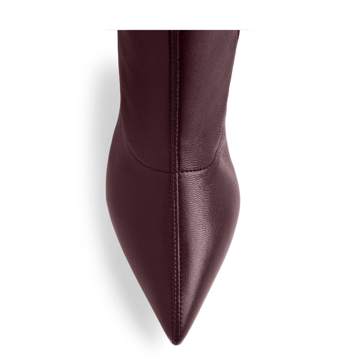 Neil J. Rodgers Seta Over The Knee Stretch Boot In Burgundy Nappa