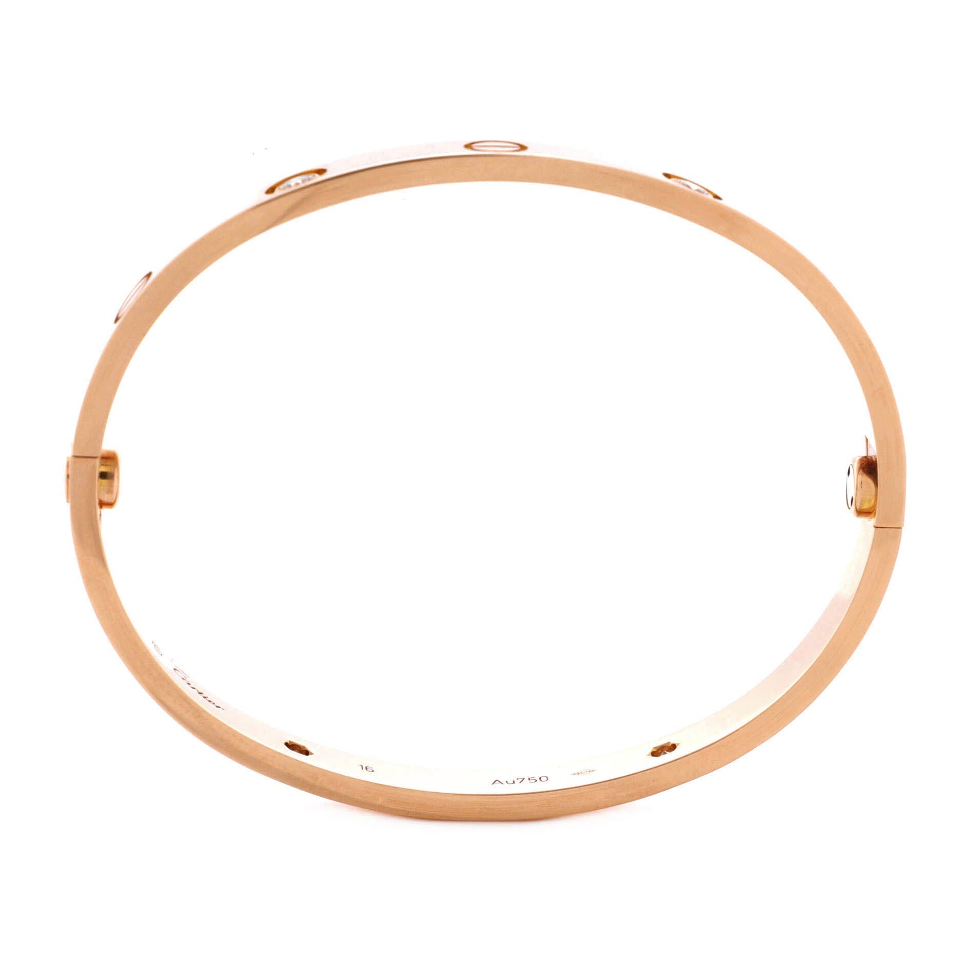 Love 4 Diamond Bracelet 18K Rose Gold with Diamonds, Alternate, color, Metallic Gold