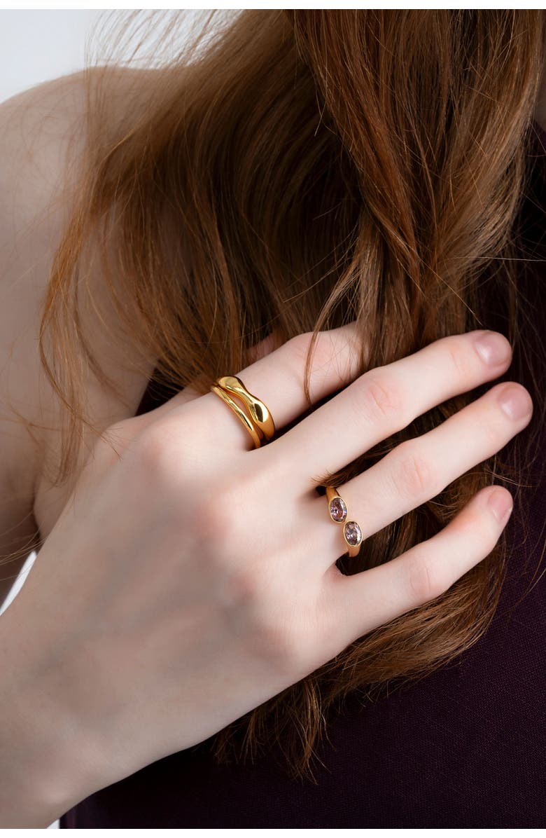 Zynnia Collective Open Duo Ring, Alternate, color, Gold