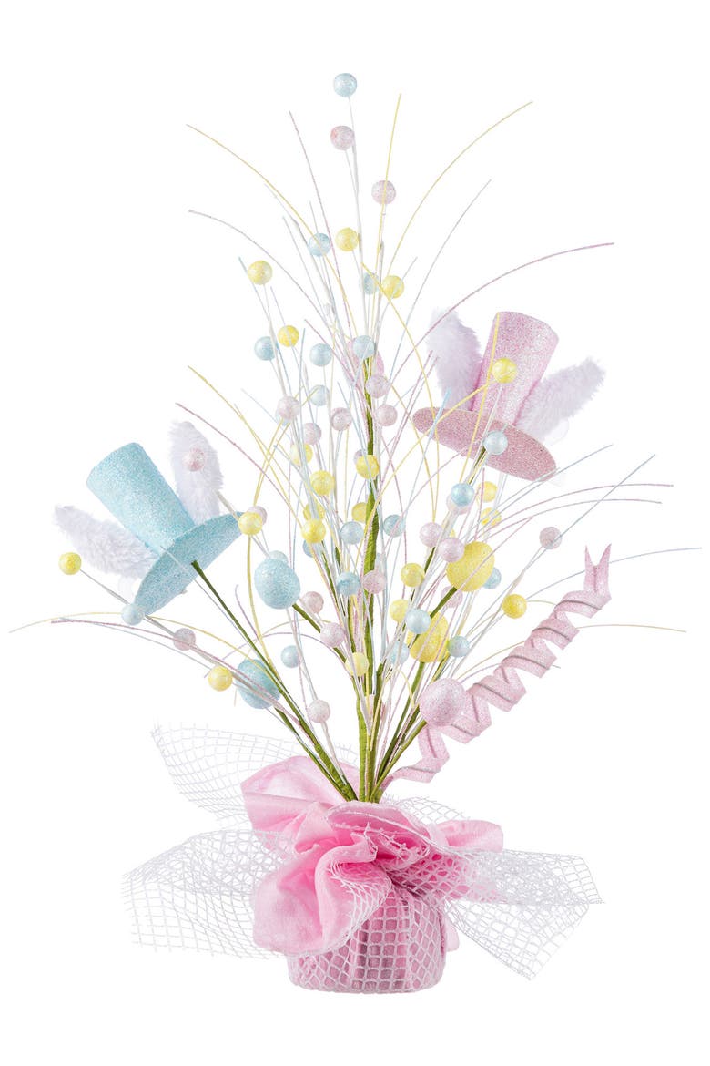 21"H Easter Glitter Egg & Top Hat Table Tree, Alternate, color, Pink