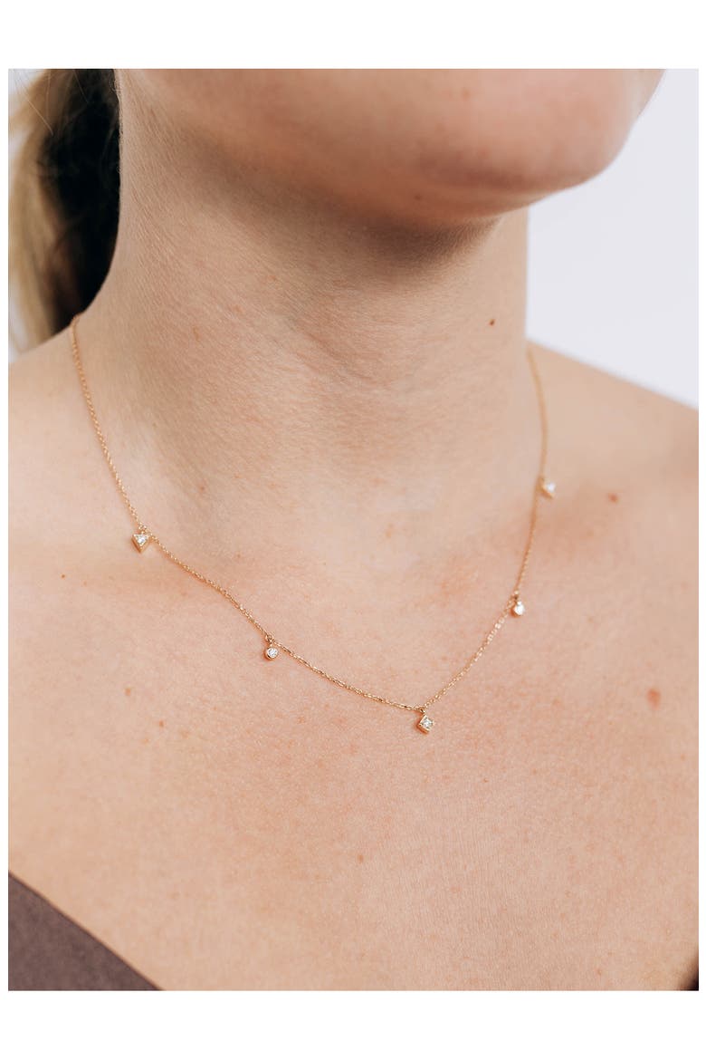 Cleo Diamond Dangling Shapes Necklace, Alternate, color, GOLD/ DIAMOND