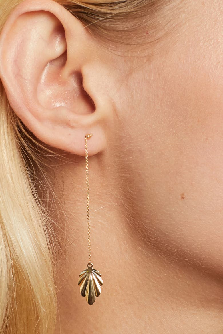 14K Yellow Gold Fanfare Drop Earrings, Alternate, color, Yellow Gold