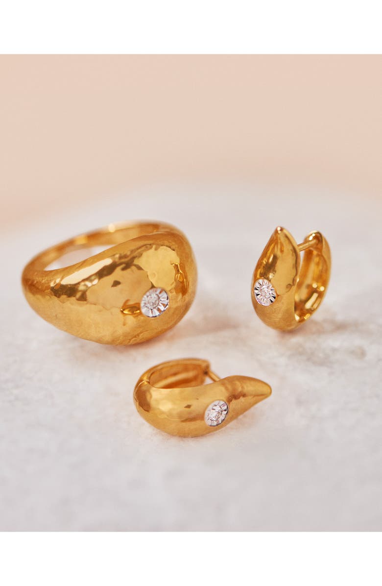 Monica Vinader Deia Diamond Statement Ring, Alternate, color, 18Ct Gold Vermeil On Ss