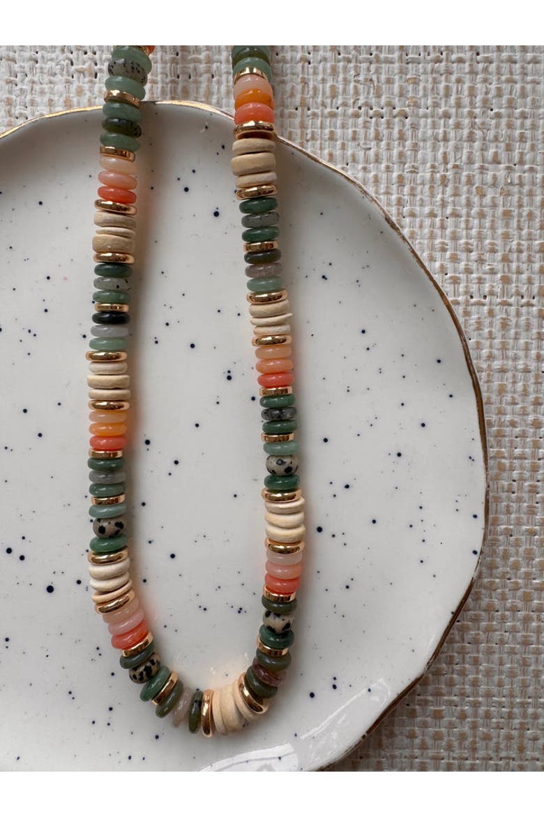 Tuscany Sunset Necklace, Alternate, color, Green