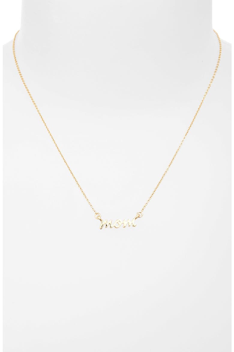 'say yes - mom' pendant necklace, Alternate, color, GOLD