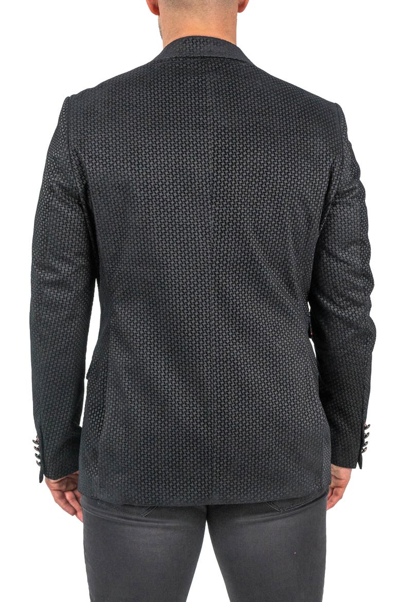 Interrupted Black One-Button Sport Coat, Alternate, color, BLACK