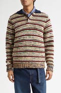Sacai Mix Knit Polo Sweater