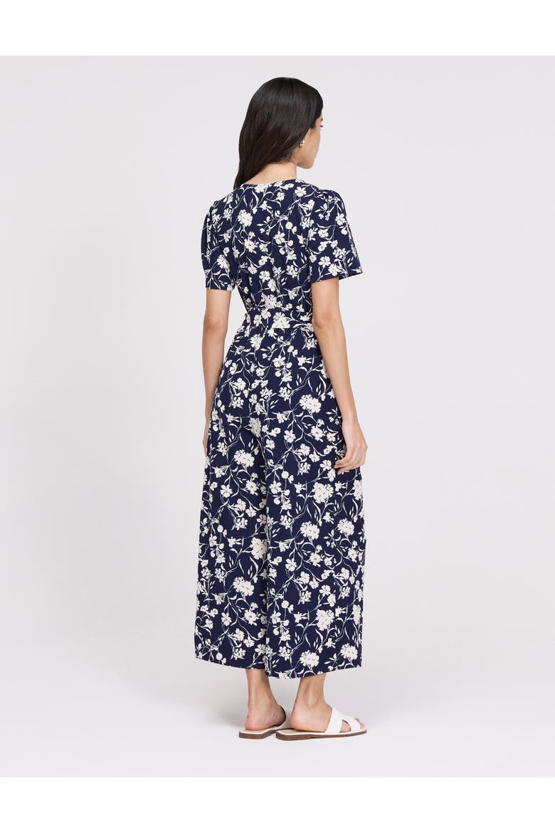Uma Cropped Wide Leg Jumpsuit, Alternate, color, Navy Floral