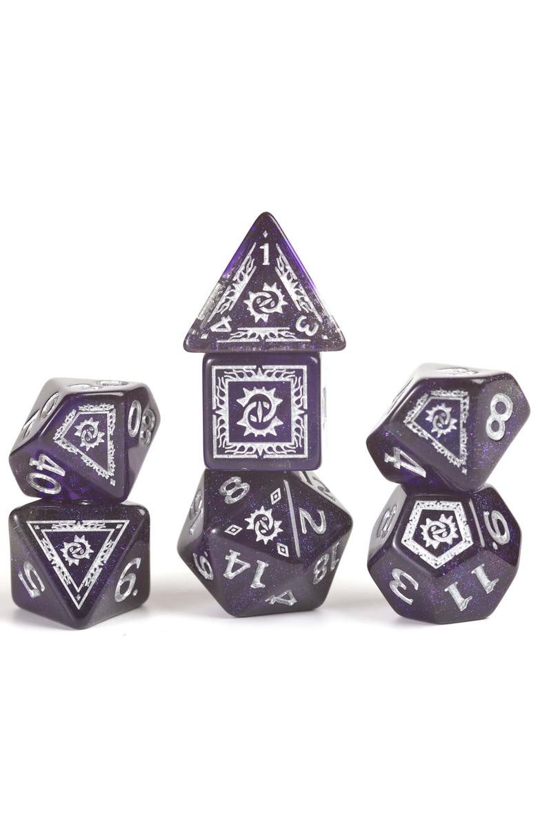 Dungeons & Dragons D&D Adventure Dice Warlock Purple, 16 Pieces, Alternate, color, Purple