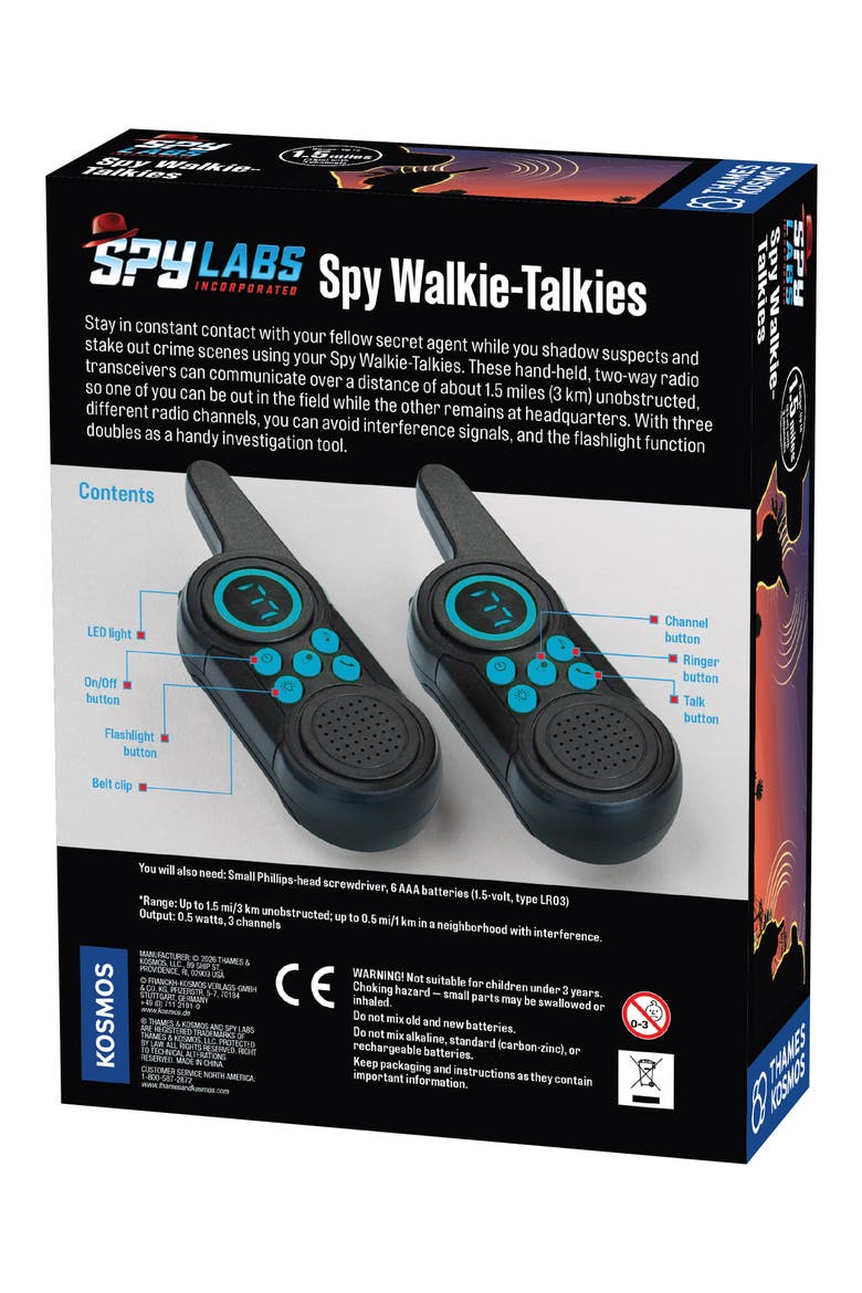 Kids' Spy Labs Spy Walkie-Talkies, Alternate, color, ASST