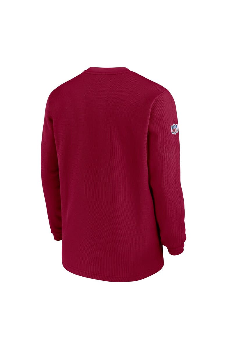 Nike Men's Nike Burgundy Washington Commanders 2023 Sideline Throwback Heavy Brushed Waffle Long Sleeve Top, Alternate, color,