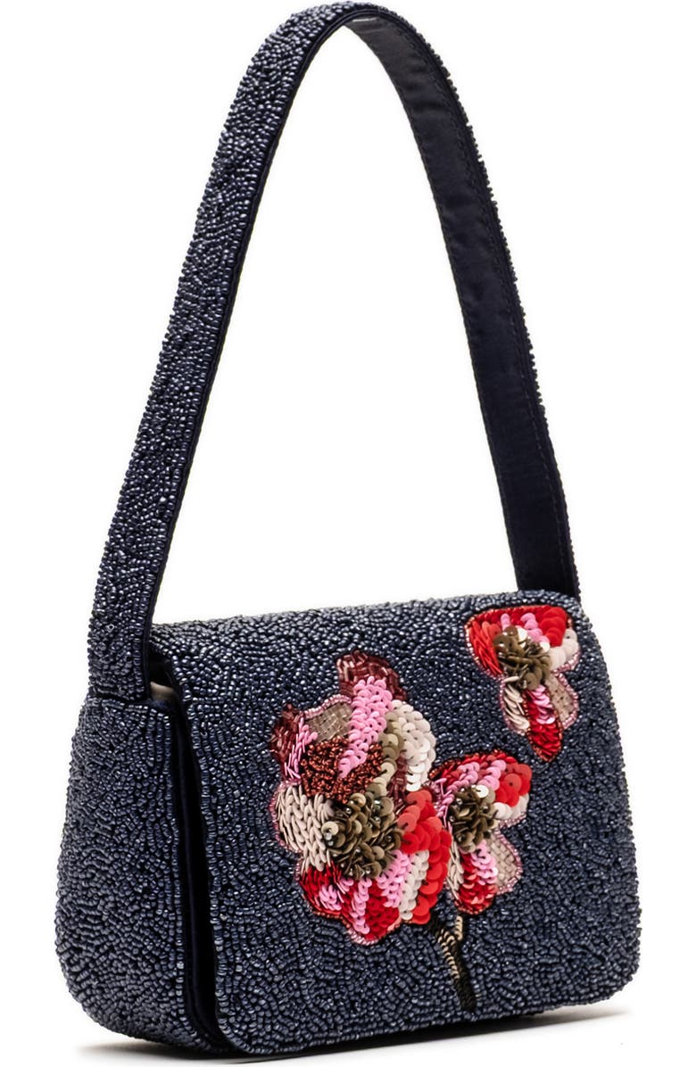 Frances Valentine Tini Beaded Shoulder Bag, Alternate, color, Navy/ Multi