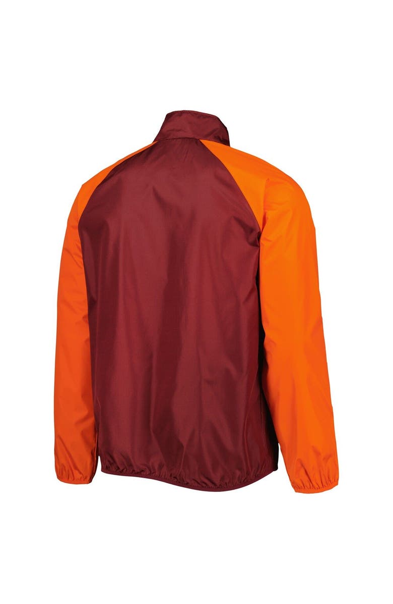 G-III SPORTS BY CARL BANKS Men's G-III Sports by Carl Banks Maroon/Orange Virginia Tech Hokies Point Guard Raglan Half-Zip Jacket, Alternate, color, 