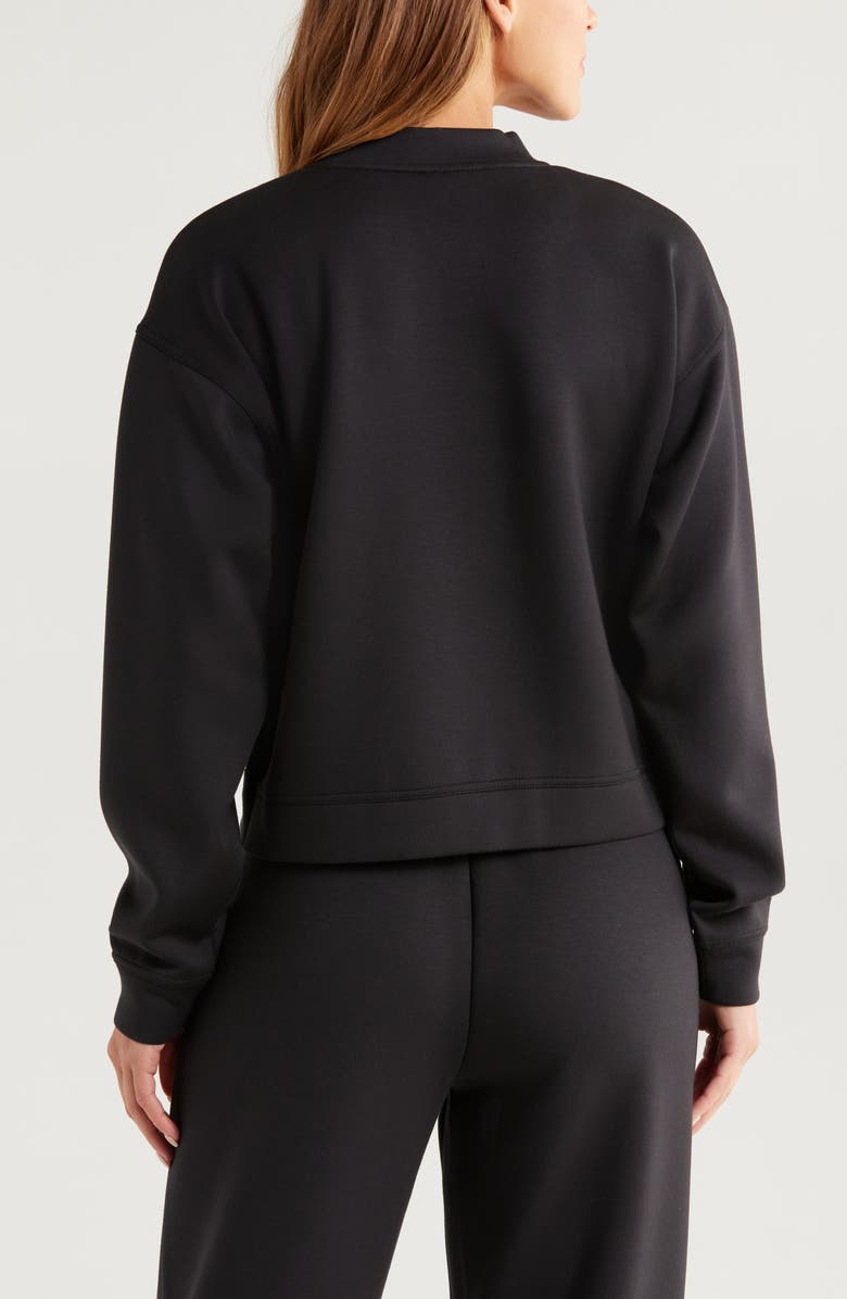 Zella Luxe Snap Front Jacket, Alternate, color, 