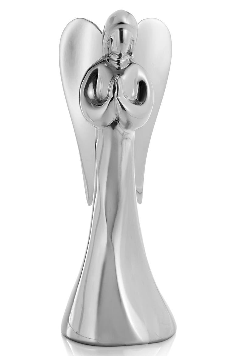 Holiday Angel Figurine, Main, color, SILVER