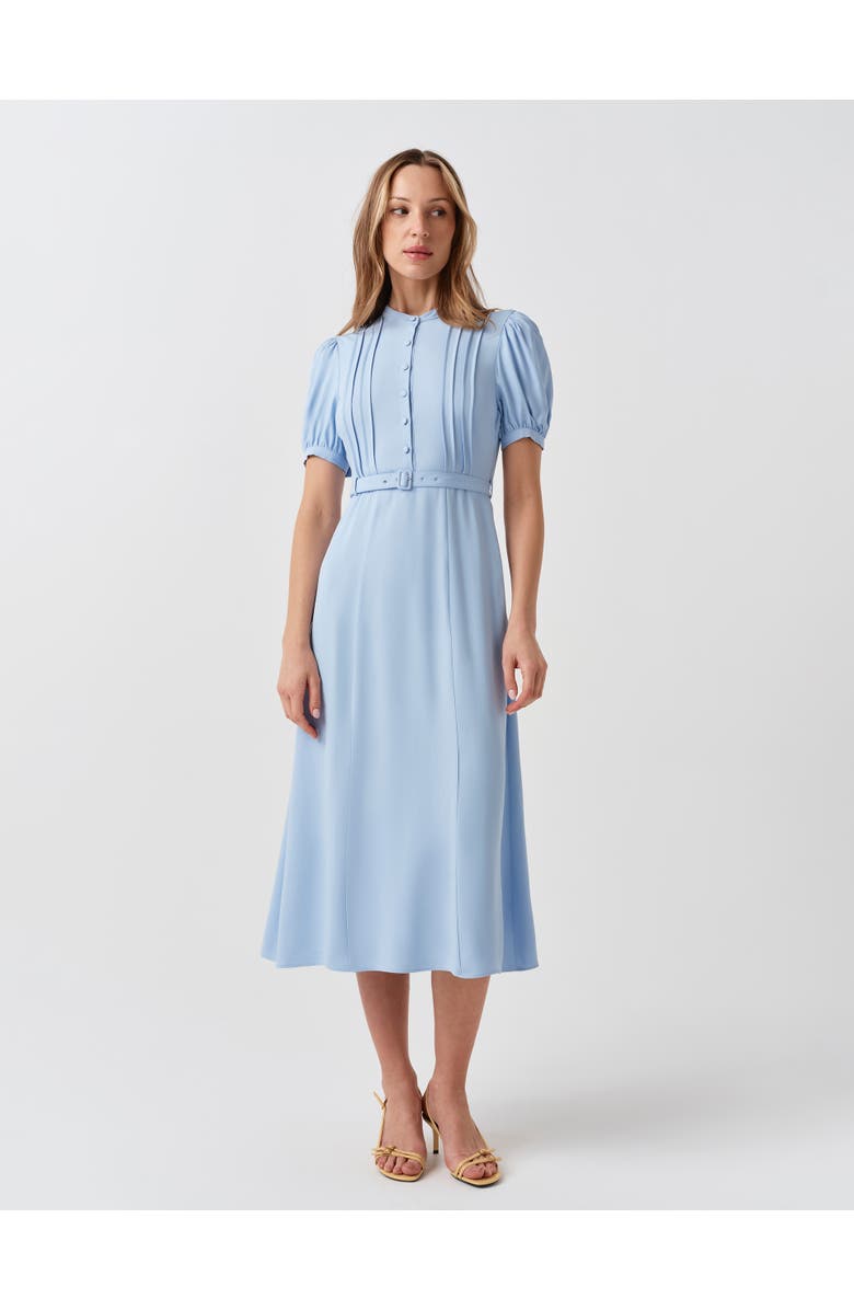 Ghost London Francis Round Neck Crepe Midi Dress, Alternate, color, Light Blue