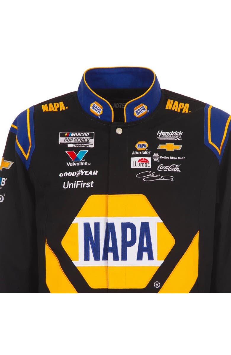 JH DESIGN Men's JH Design Black/Royal Chase Elliott NAPA Full-Snap Twill Uniform Jacket, Alternate, color, Black