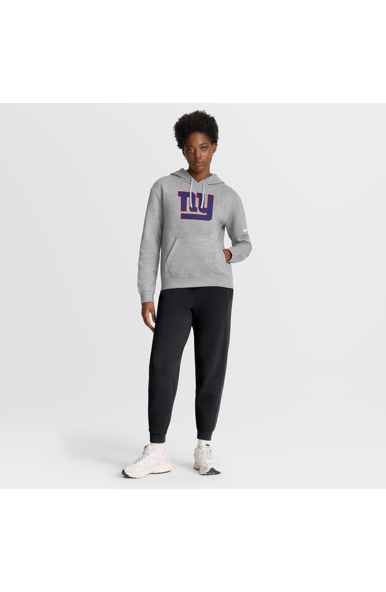 Nike Women's Nike Heather Gray New York Giants Club Fleece Pullover Hoodie, Alternate, color, Heather Gray