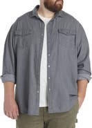 True Nation by DXL Big & Tall Washed Denim Sport Shirt