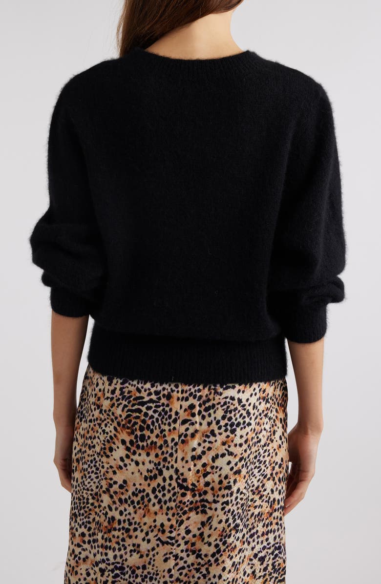 Isabel Marant Lusia Silk, Baby Alpaca & Cashmere Crewneck Sweater, Alternate, color,