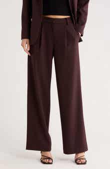 WAYF Pleated Wide Leg Trousers