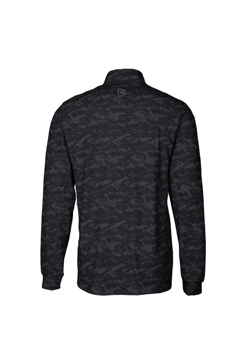 Men's Cutter & Buck Black Arkansas Razorbacks Vault Big & Tall Traverse Camo Print Stretch Quarter-Zip Pullover Top, Alternate, color, Black