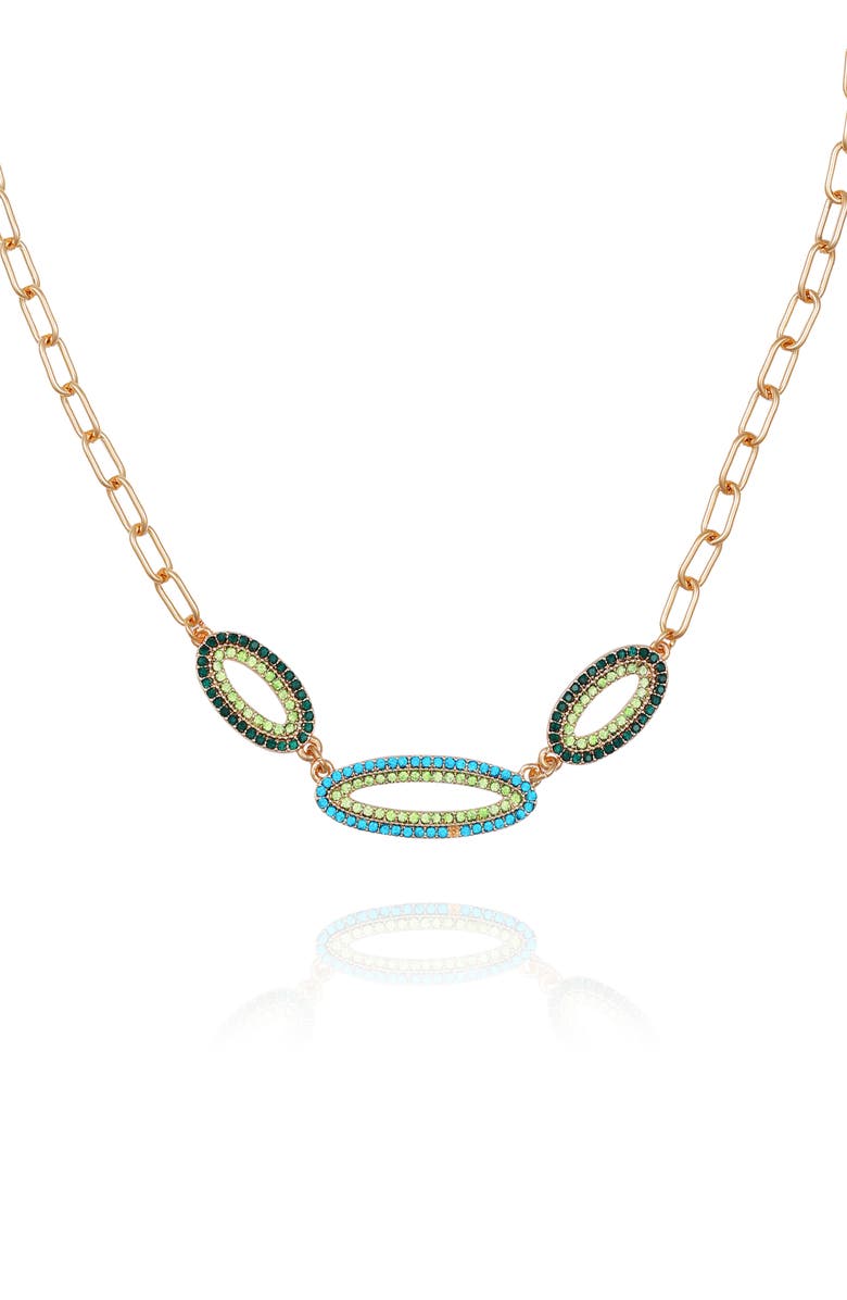 Vince Camuto Pavé Necklace, Main, color, Gold Tone