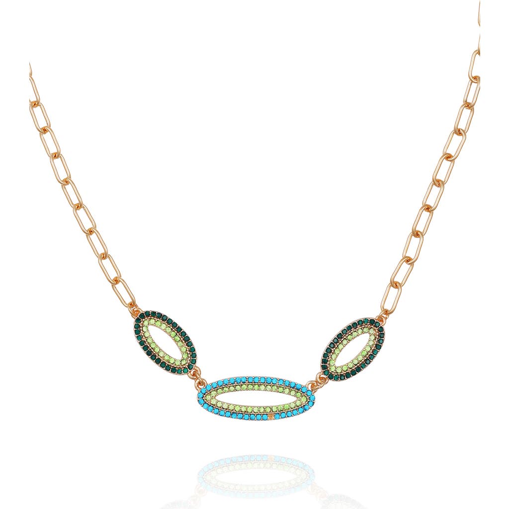 Vince Camuto Pavé Necklace In Gold Tone